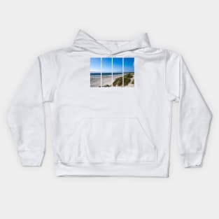 Wonderful landscapes in Norway. Rogaland. Scenic coastline in the south of Norway, Europe. Rocky skerries. Islands in background. Rippled sea. Sunny spring day Kids Hoodie